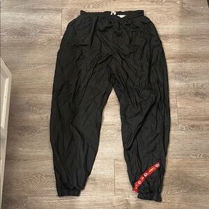 Vintage Kansas City chiefs Men's Black windbreaker pants size xl